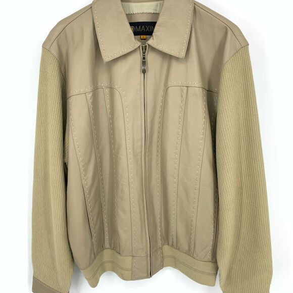 Vintage Maxini Collezione Leather Knit jacket S